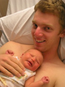 Hopkins, Mat and baby Alex Mathew Hopkins and his newborn son, Alex